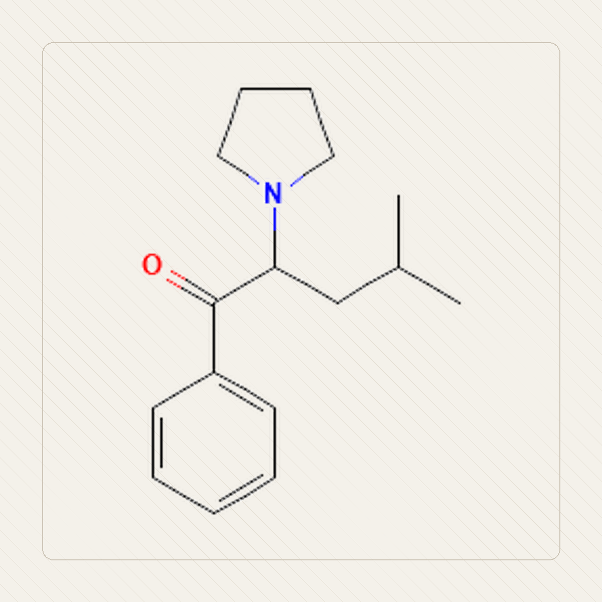α-PHiP Alfa-PiHP, illustration pédagogique de la structure moléculaire